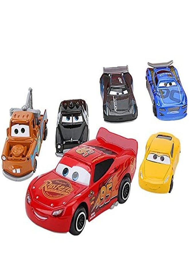 AUTHFORT Set of 6 Pixar Car 3 Lightning McQueen Jackson Storm Mack Uncle Truck 1:64 Diecast Metal Car Model Toy Boy Christmas (Multicolor) - Image 2